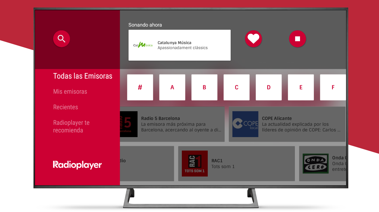 Radioplayer España en TV conectadas