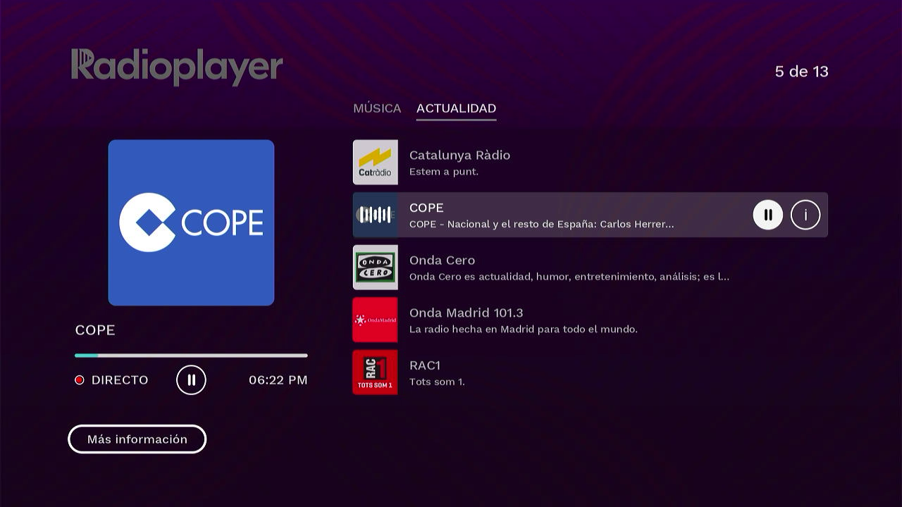 radioplayer_living app_movistar_home